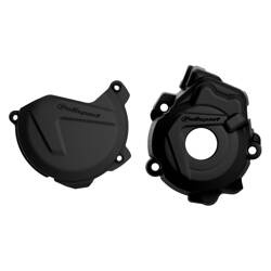 Osłona dekla alternatora + osłona pokrywy sprzęgła KTM SX-F / XC-F 250 / 350 '09-'16 / Husqvarna FC 250 / 350 '14-'15 Polisport czarny