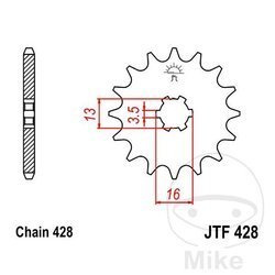 Zębatka przednia JT JTF428.15 (15Z)