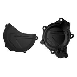 Osłona dekla alternatora + osłona pokrywy sprzęgła KTM SX / XC 125 / 150 '16-'18 / Husqvarna TC 125 '16-'18 Polisport czarny