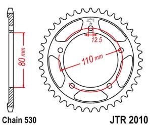 JT Zębatka tylna stalowa [46 zębów] TRIUMPH 750/900/955/1000/1200 TROPHY/DAYTONA/SPRINT/TIGER/TRIDENT 91-03