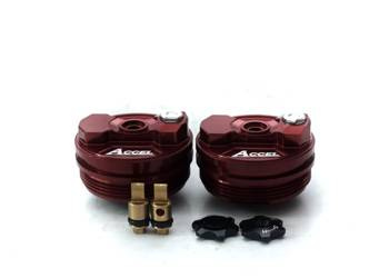 Accel Czerwony Górny Korek Amortyzatora Przedniego z Regulacją / Honda CRF 250R [18-20] / CRF 450R/RX [17-20] / CRF 250RX [19-20] / CRF 450X/L 19 / Kawasaki KXF 450 [19-20] / Suzuki RMZ 450 [18-19]