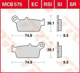 TRW Lucas Klocki hamulcowe KH131 offroad - Spiek metaliczny