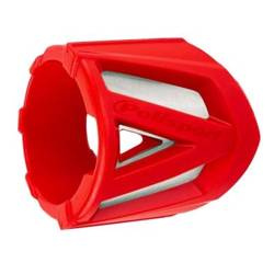 Uniwersalna osłona na tłumik / osłona końcówki wydechu sylikonowa kolor czerwony Polisport