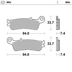 Moto-Master Klocki hamulcowe przód FANTIC XX 125 / XEF/XXF 250/450 / XEX 250 22- / YAMAHA YZ 250 22- / WR/YZ 250F/450F 21- / YZ 450FX 21-