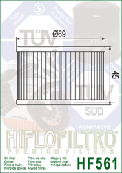 HIFLO FILTR OLEJU HF 561 KYMCO 250 VENOX`02-11