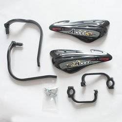 Accel/ Czarne handbary z mocowaniem aluminiowym [22+28mm]/ Mocowanie 2 punktowe