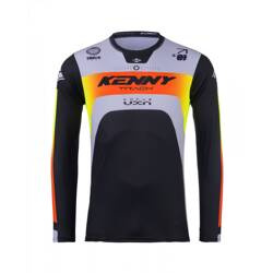 Kenny Racing Bluza cross TRACK FOCUS GREY kolor czarny,szary,żółty,czerwony