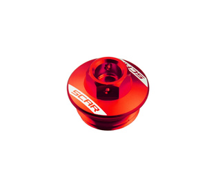 SCAR Korek wlewu oleju Honda CRF 250R '18-'25, CRF 450R '21-'25 kolor czerwony
