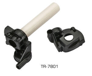 Accel Rolgaz kpl z gumową osłoną [KX 125/250 / RM 125/250] - Czarny