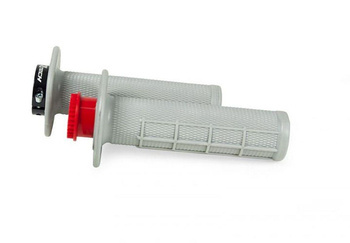 RACETECH 2022/04 MANETKI R20 LOCK-ON (22+25MM) KOLOR SZARY (HALF WAFFLE) + 8 ADAPTERÓW ROLGAZU