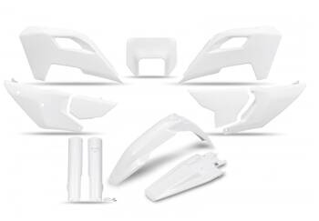 Komplet plastików UFO dla Husqvarna TE 150 / 250 / 300 '24, FE 250 / 350 / 450 / 501 '24 kolor biały