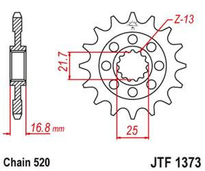 Zębatka przednia JT JTF1373.16 (16Z)