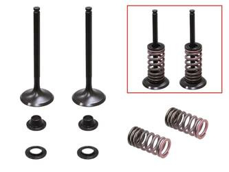 Zawory wydechowe [komplet zaworów + sprężyny + podkładki][stalowe] Yamaha WRF 450 '16-'20, (WR 450 F) YZF 450 '14-'19, YZ 450FX '16-'20  (MX-09554E) (35X5,45X85,77MM)