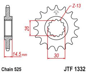 JT Zębatka przednia [16 zębów] HONDA CB 750F2 92-00 z tłumikiem drgań