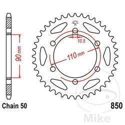 Zębatka tylna stalowa JT JTR850.31 ilość zębów 31Z