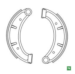 Szczęki hamulcowe Husqvarna CR 240/250 83-86 / TE 510 84-87 / WR 125 /240/250 83-86 / WR 400 85 / WRE 125 83-87 / WRE 240/250 83 / Newfren