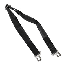 BIKETEC OM Pas (pasek) do wyciągania motocykla  z błota Kawasaki 2,5mm x 25mm, kolor czarny/srebrny