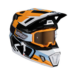 Kask + gogle cross Leatt Kit Moto 7.5 V25 pomarańczowy