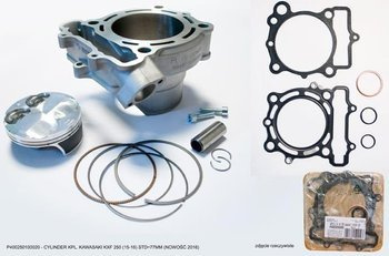 Athena Cylinder kompletny Kawasaki KXF 250 '15-'16 STD=77MM (NOWOŚĆ 2016)
