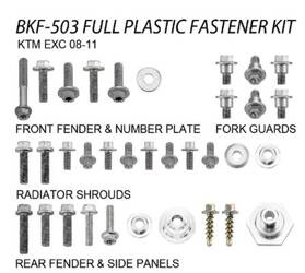 Accel / Komplet śrub do plastików / KTM EXC '08-11 / Kolor czarny