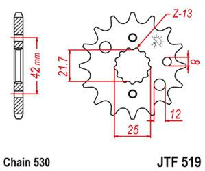 Zębatka przednia JT JTF519.15 (15Z)