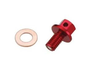 Accel Korek spustu oleju skrzyni Honda CRF 250/450 '02-'13 z magnesem czerwony