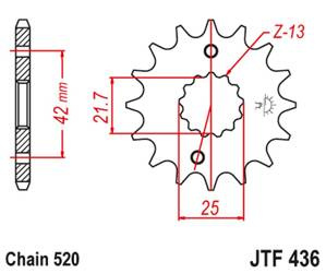 JT Zębatka przednia [14 zębów] SUZUKI GSX 400 F 81-86 / RG 250 GAMMA 83-88