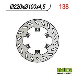 NG Brake disc rear KAWASAKI KX 125 89-02 / KX 250 92-95 / KDX 200/220 / KLX300/650R