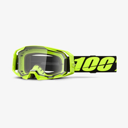 Gogle 100 PROCENT ARmatic neon yellow - clear lens - kolor żółty fluo/czarny szyba przeźroczysta