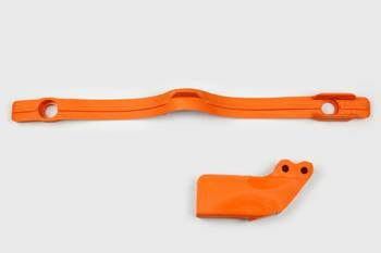 UFO Komplet Ślizg + Prowadnica łańcucha KTM SX/EXC 125/200/250/300, EXC-F 450 '97-07, SX-F 250 '05-06, SX 400 '00-02, SX 450 '03-06, SX 520 '02,