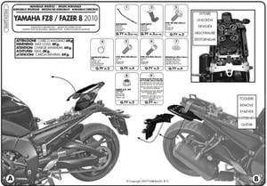 KAPPA stelaż kufra centralnego YAMAHA FZ8 / FAZER 8 800 (10-15)