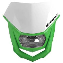 Polisport Lampa przednia HALO żarówka halogen kolor zielony