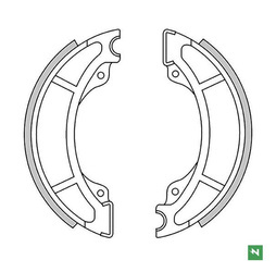 Szczęki hamulcowe Husqvarna WRE 125 89-94 / TYŁ/KTM GS 125/250/600 83-85 / MX 125/250/500 83-86 Newfren