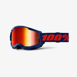 Gogle cross 100 Procent Strata 2 kolor granatowy z czerwonym lustrem