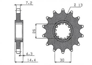 SUNSTAR Zębatka przednia stalowa HONDA VFR 750 94-00 [17]