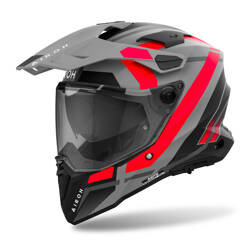 Kask na crossa Airoh Commander 2 Mavick szarny,pomarańczowy,czarny / matowy