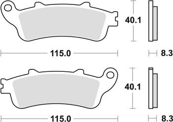 TRW Lucas Klocki hamulcowe KH281 / KH261 Spiek metaliczny TYŁ