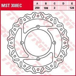TRW Lucas TARCZA HAMULCOWA PRZÓD KAWASAKI KXF 250 06-14, KXF 450 05-14