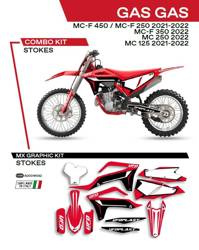 UFO Okleina Gas Gas MC 125 21-22 / MC 250 22 / MCF 250 / 350 / 450 21-22 w kolorze czerwonym