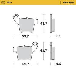 Moto-Master Klocki hamulcowe do zacisku 210104 KTM SX 65 20- / GASGAS MC 65 21- HUSQVARNA TC 65 17