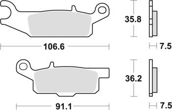 TRW Lucas Klocki hamulcowe KH444 offroad - Spiek metaliczny