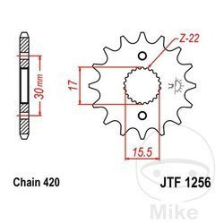Zębatka przednia JT JTF1256.16 (16Z)