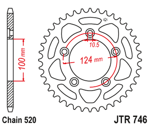 JT Zębatka tylna stalowa [39 zębów] DUCATI SCRAMBLER 1100 18-19