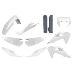 Pełny komplet plastików Husqvarna TE / FE TPI '20-'23 Polisport biało,szary