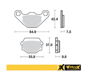 Prox Klocki hamulcowe Kawasaki KDX 200 89-92 / KL 650 87-89 / KLR 650 95-07 / KMX 125 86-03 / KX 125 87-88 / Suzuki LT-A/F 500 VINSON 02-07