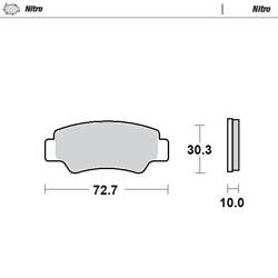 Moto-Master Klocki hamulcowe tył CF MOTO C-FORCE 450 / 520 / 625 / 850 / Z-FORCE 550 / 800 / 1000