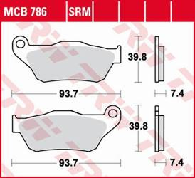 TRW KLOCKI HAMULCOWE KH430 SINTER PRZÓD YAMAHA YP 125 X-MAX '06-'09, XP 250 X-MAX '05-'09