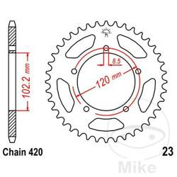 Zębatka tylna stalowa JT JTR23.47 ilość zębów 47Z