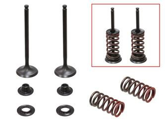 Zawory wydechowe [komplet zaworów + sprężyny + podkładki][stalowe] Yamaha WRF 250 '01-'13 (WR 250F)  (MX-09522I) (23X3,98X80,1MM)