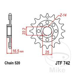 Zębatka przednia JT JTF742.15 (15Z)